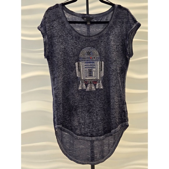 Star Wars Tops - Tunic Shirt Size S Star Wars Rock & Republic Studded R2-D2 Short Sleeve High Lo